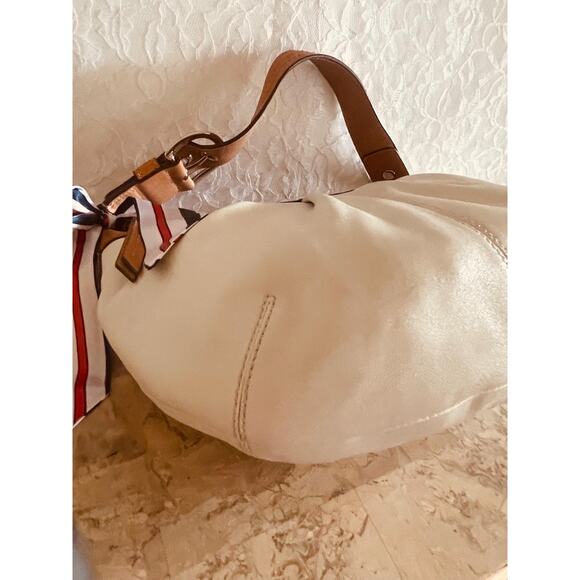 Coach Ergo Pleated hobo/soho white Leather Shoulder Bag F19730 - Picture 7 of 11
